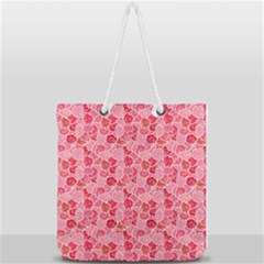 Roses Full Print Rope Handle Tote (large) by CuteKingdom