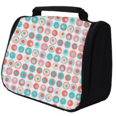 Aqua Coral Circles Full Print Travel Pouch (big) by CuteKingdom