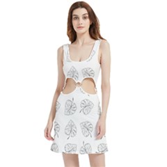 Fallen Leaves Velvet Cutout Dress by goljakoff