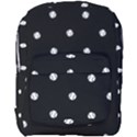 Black And White Baseball Motif Pattern Full Print Backpack View1