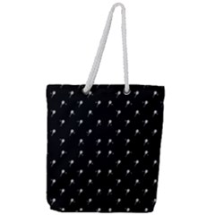 Black And White Tennis Motif Print Pattern Full Print Rope Handle Tote (large) by dflcprintsclothing