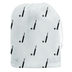 Black And White Cricket Sport Motif Print Pattern Drawstring Pouch (3xl) by dflcprintsclothing