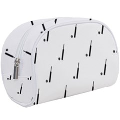 Black And White Cricket Sport Motif Print Pattern Makeup Case (large) by dflcprintsclothing