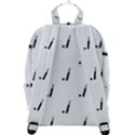 Black And White Cricket Sport Motif Print Pattern Zip Up Backpack View3