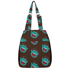 Frankenstein Halloween Seamless Repeat Pattern  Center Zip Backpack by KentuckyClothing