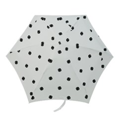 Black And White Baseball Print Pattern Mini Folding Umbrellas by dflcprintsclothing