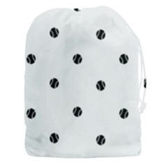 Black And White Baseball Print Pattern Drawstring Pouch (3xl) by dflcprintsclothing