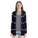 Formula One Black And White Graphic Pattern Drape Collar Cardigan View1