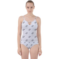 American Football Ball Motif Print Pattern Cut Out Top Tankini Set by dflcprintsclothing
