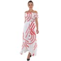OB 313 Off Shoulder Open Front Chiffon Dress View1