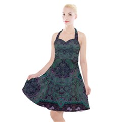 Mandala Corset Halter Party Swing Dress  by MRNStudios