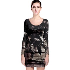 Dark Spring Long Sleeve Bodycon Dress by MRNStudios