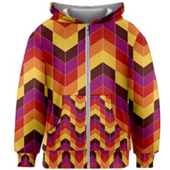 Geometric  Kids  Zipper Hoodie Without Drawstring by Sobalvarro