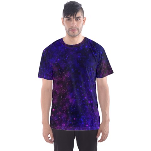 Blue,pink,red And Purple Galaxy Men s Sport Mesh Tee by Dazzleway