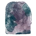 Teal and purple alcohol ink Drawstring Pouch (3XL) View1