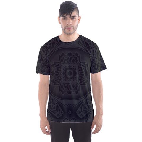Black And Gray Men s Sport Mesh Tee by Dazzleway
