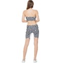 Black and white abstract lines, geometric pattern Stretch Shorts and Tube Top Set View2