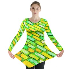 Diagonal Street Cobbles Long Sleeve Tunic  by essentialimage