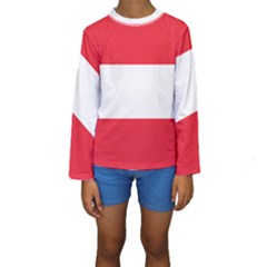 Flag Of Austria Kids  Long Sleeve Swimwear by FlagGallery