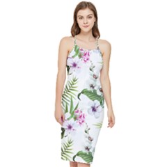 Summer Flowers Bodycon Cross Back Summer Dress by goljakoff