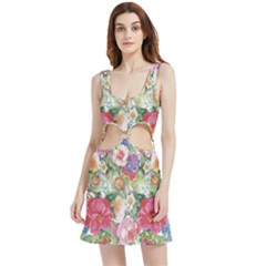 Beautiful Flowers Velvet Cutout Dress by goljakoff