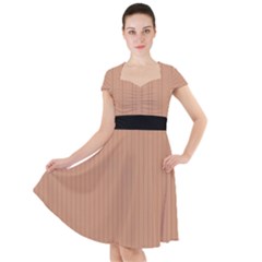 Antique Brass Brown & Black -  Cap Sleeve Midi Dress by FashionLane
