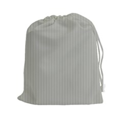 Silver Cloud Grey & Black - Drawstring Pouch (2xl) by FashionLane
