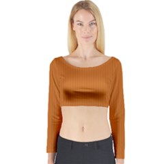 Alloy Orange & Black - Long Sleeve Crop Top by FashionLane