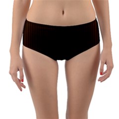 Brunette Brown & White -  Reversible Mid-waist Bikini Bottoms by FashionLane