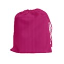 Peacock Pink & White - Drawstring Pouch (XL) View1