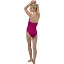 Peacock Pink & White - Go with the Flow One Piece Swimsuit View2