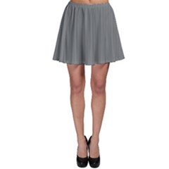 Steel Grey & White - Skater Skirt by FashionLane