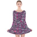 Robot Tastebuds Long Sleeve Velvet Skater Dress View1