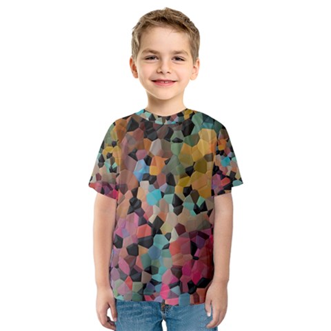 Mosaic Pieces                                                    Kid s Sport Mesh Tee by LalyLauraFLM