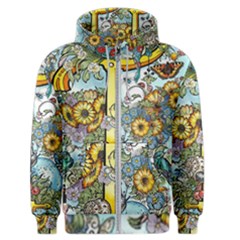 The Illustrated Alphabet - T - By Larenard Men s Zipper Hoodie by LaRenard