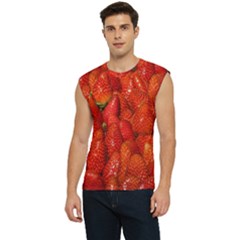 Colorful Strawberries At Market Display 1 Men s Raglan Cap Sleeve Tee by dflcprintsclothing