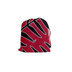 Leaves Silhouette Tropical Style Print Drawstring Pouch (small) by dflcprintsclothing