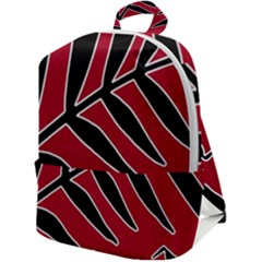Leaves Silhouette Tropical Style Print Zip Up Backpack by dflcprintsclothing