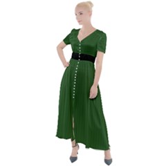 Basil Green - Button Up Short Sleeve Maxi Dress by FashionLane