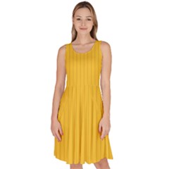 Aspen Gold - Knee Length Skater Dress With Pockets by FashionLane