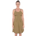 Bronze Mist - Ruffle Detail Chiffon Dress View1