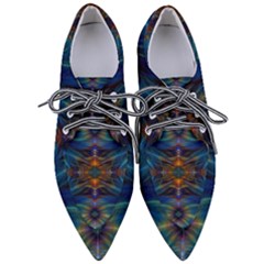 Fractal Flower Pointed Oxford Shoes by Sparkle