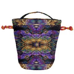 Fractal Illusion Drawstring Bucket Bag by Sparkle
