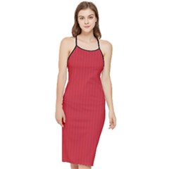 Flame Scarlet - Bodycon Cross Back Summer Dress by FashionLane