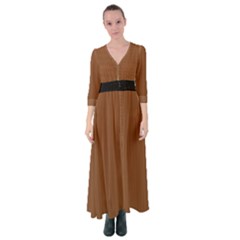 Caramel Cafe Brown - Button Up Maxi Dress by FashionLane