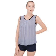 Cloudy Grey - Bubble Hem Chiffon Tank Top by FashionLane