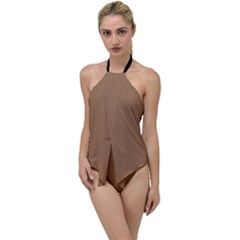 Bone Brown - Go With The Flow One Piece Swimsuit by FashionLane