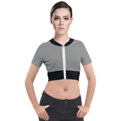 Trout Grey - Short Sleeve Cropped Jacket by FashionLane