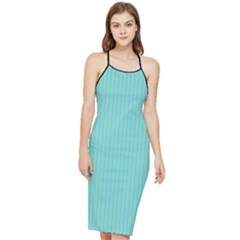 Tiffany Blue - Bodycon Cross Back Summer Dress by FashionLane