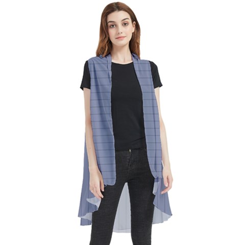 Cool Grey - Sleeveless Chiffon Waistcoat Shirt by FashionLane